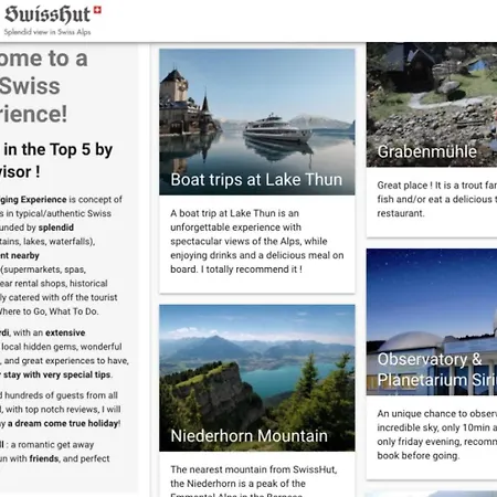Swisshut Stunning Views Alps - Apart. Staat 22 Holiday home